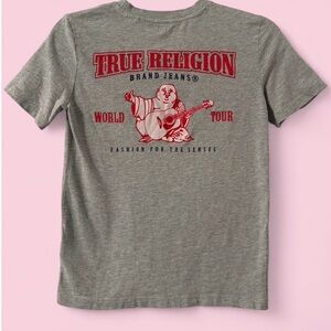 True Religion Y2K Graphic T-Shirt World Tour Buddha Logo | Size M